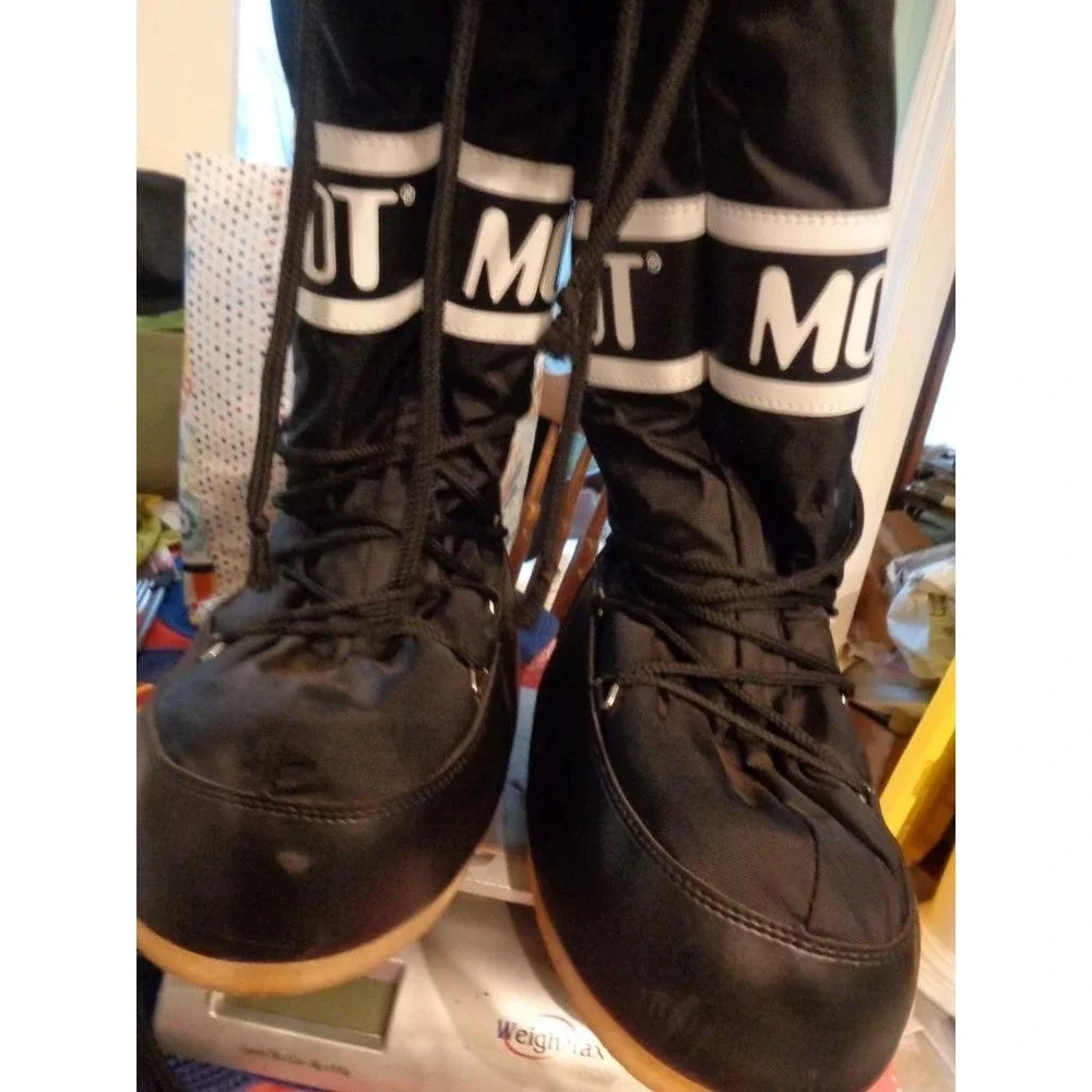 Moon Boots The Original Nylon BLACK 45/47 Men's Snow 11.5-13